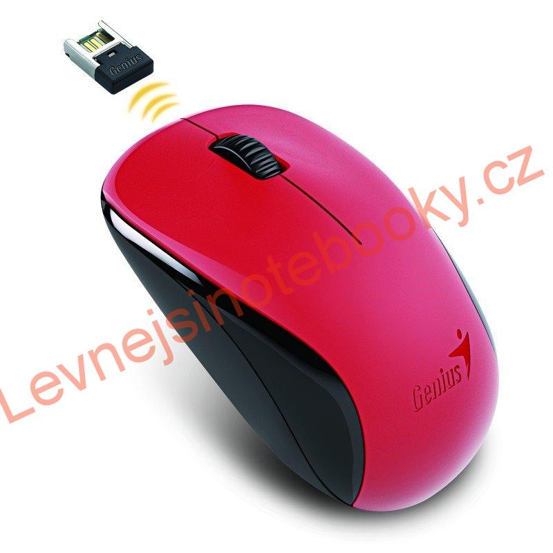Genius Myš NX-7000, 2.4 [GHz], bezdrátová, červená, 1200dpi,